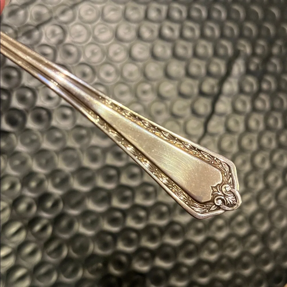 William Wm. Rogers & Son AA 1915 Hampden set of 9 Silver plated teaspoons VGUC